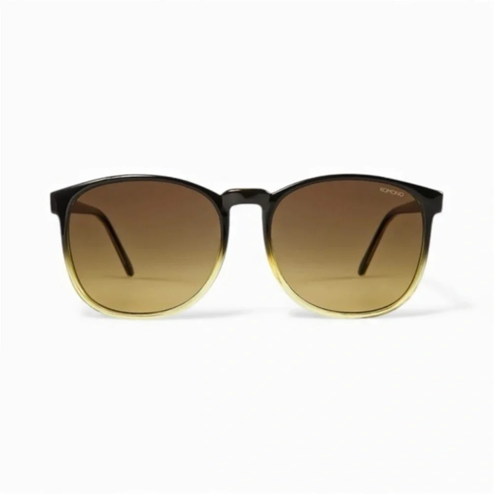 Komono Black Gold Sunglasses NEW Ombré UV400 Urkel Ecpressionist